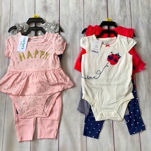 🐞 NWT Carter’s 6 Month Girls Outfit Sets 8 Pieces